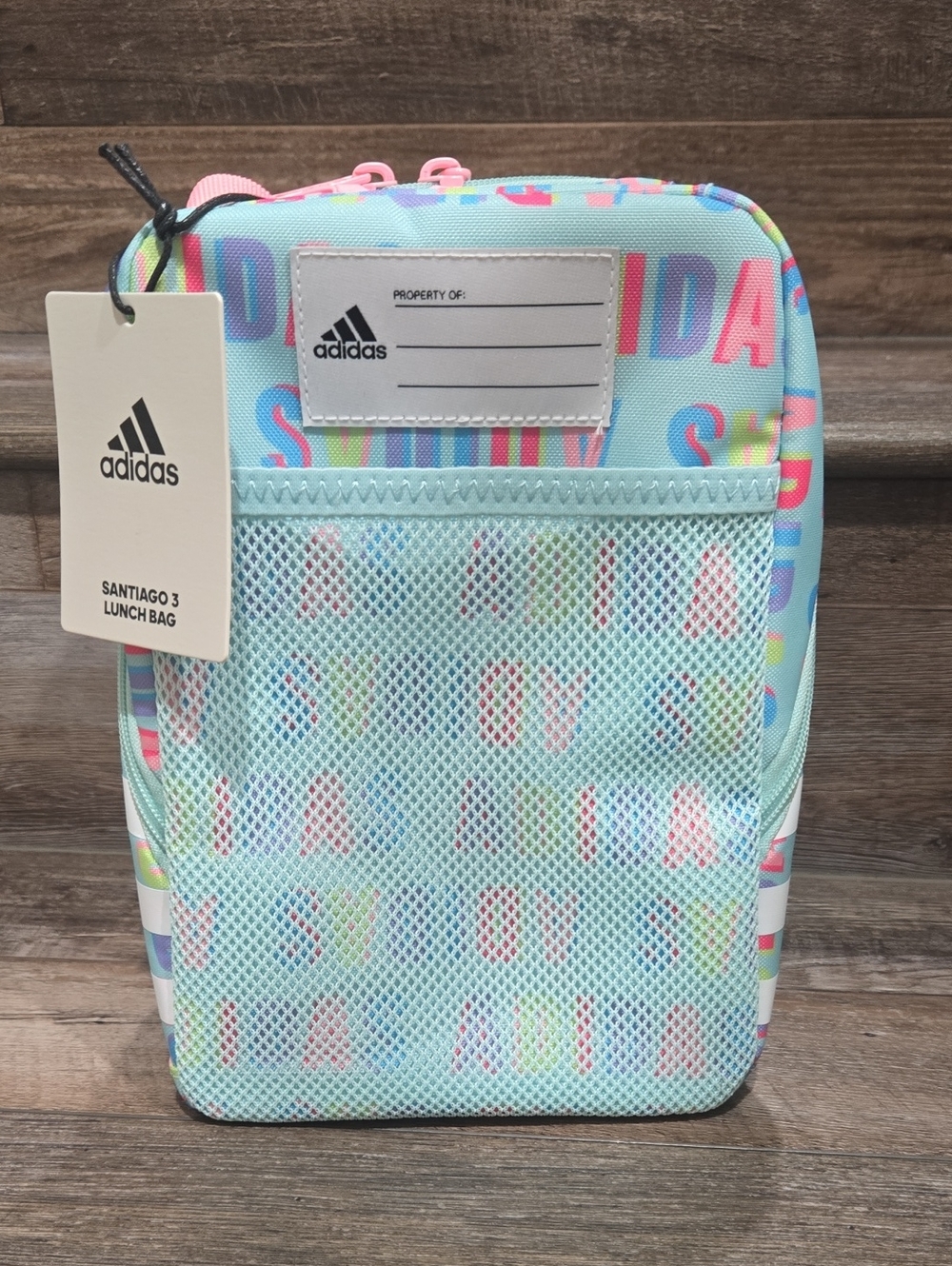 New adidas Pastel Lumch bag with Neon Multicolor Logo - Picture 4 of 4